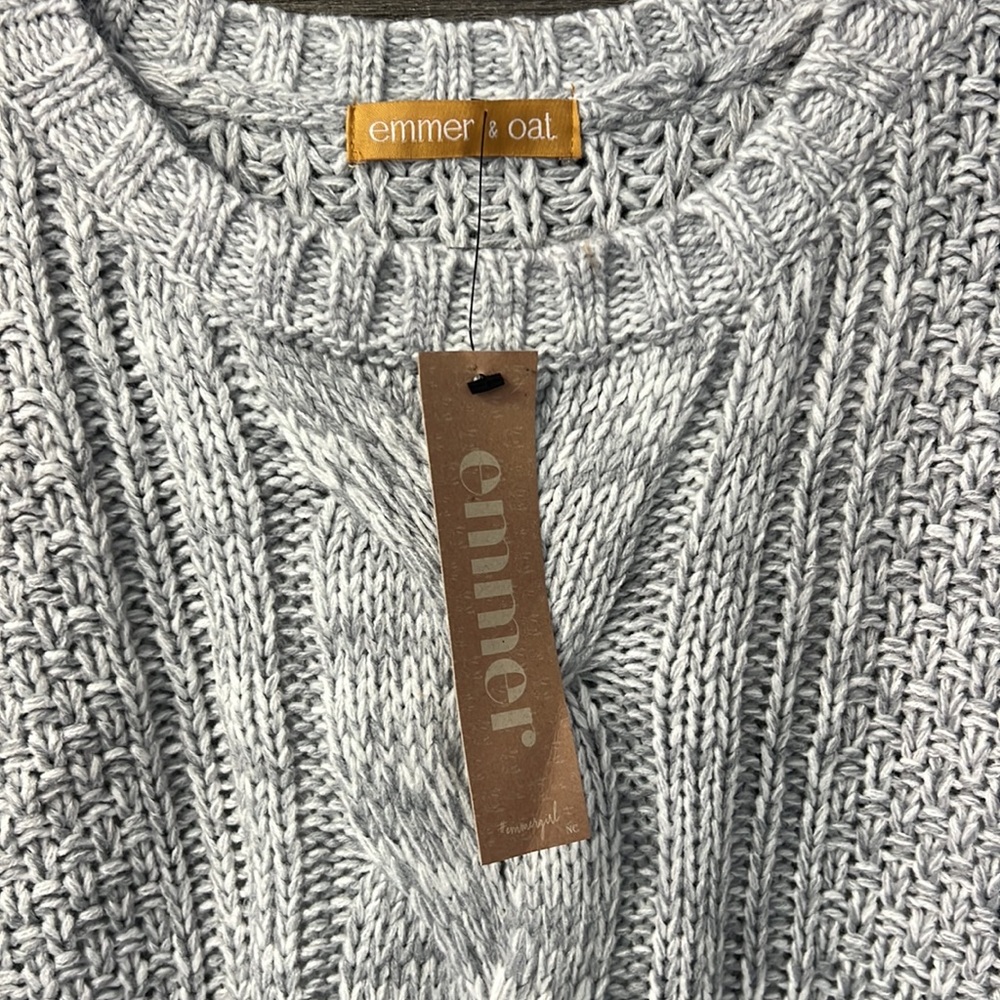 Emmer & Oat “Swiss Alps Sweater”-Gray/Light Gray - Picture 2 of 5